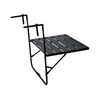 Outdoor Small Balcony of Iron Tube Rectangle Table Chair with Metal Stand TG-NI47