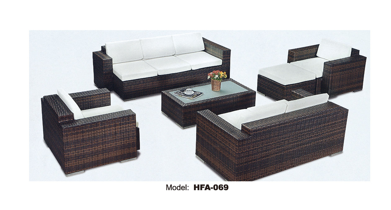 TG-HFA069 Modern Design Garden Sofa Set Rattan Outdoor Furniture From China