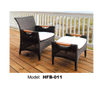 TG-HFB011 Outdoor Furniture Rattan Chair with Stool