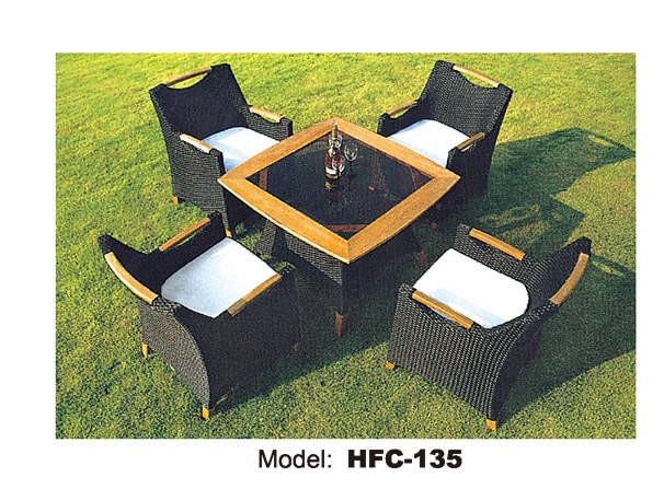 TG-HFC135 Chinese Furniture Modern Design Outdoor Rattan Chair And Table
