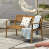  Wooden Garden Bench Chair with Handrails Outdoor Furniture TG-KS1842