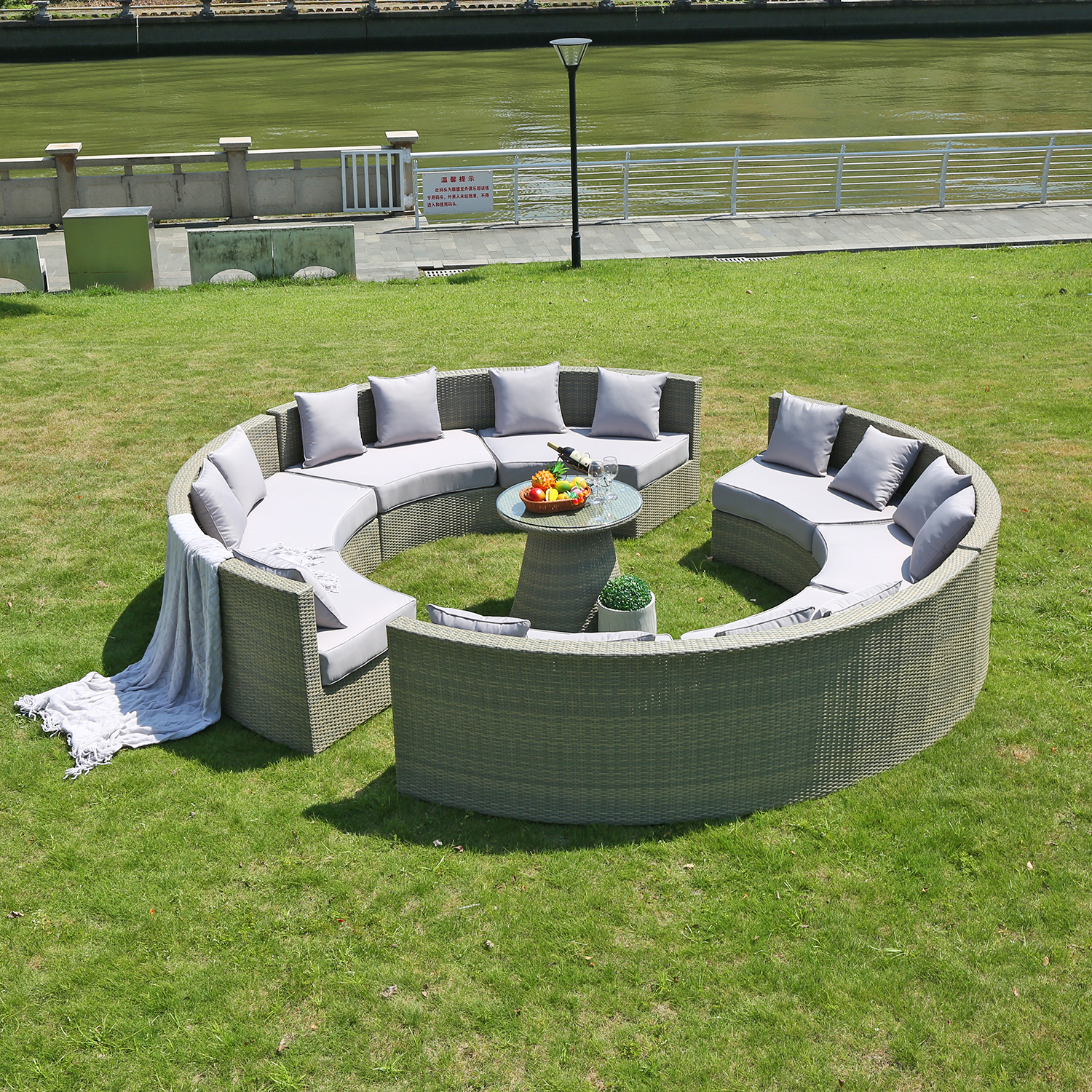 Modern Leisure Aluminium Rattan Hotel Home Apartment Garden Patio Sofa Outdoor Furniture