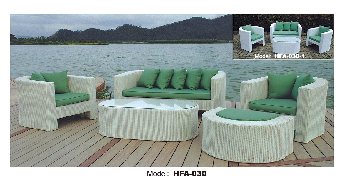 TG-HFA030 China Factory Outdoor Garden Rattan Dining Chair Sofa Set on Sale