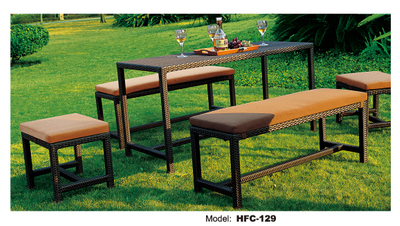 TG-HFC129 Garden Outdoor Furniture Rattan Bar Dining Set