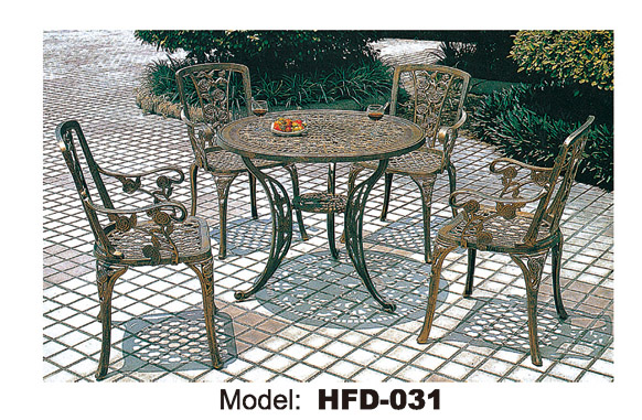 TG-HFD031 Modern Stainless Steel Outdoor Furniture of Dining Garden Patio Leisure Dining Home Chair Table Set