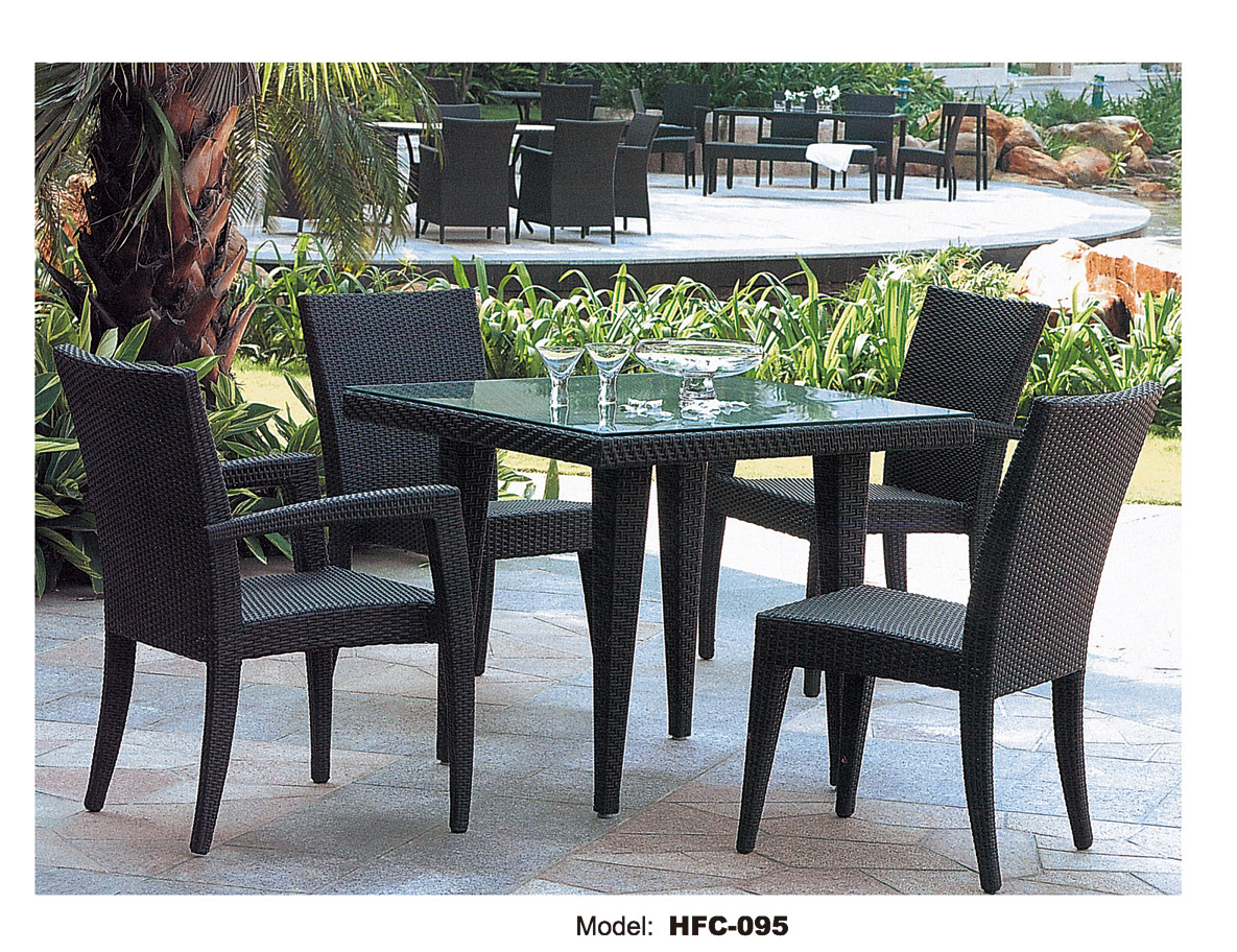 TG-HFC095 High Quality Outdoor Furniture Wicker Garden Rattan Chair And Table