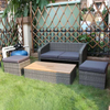 Outdoor Furniture Rattan Garden Furniture Chair Aluminum Couch Coffee Table Patio Courtyard Lounge Leisure Sofa Sets TG-KSU1584E