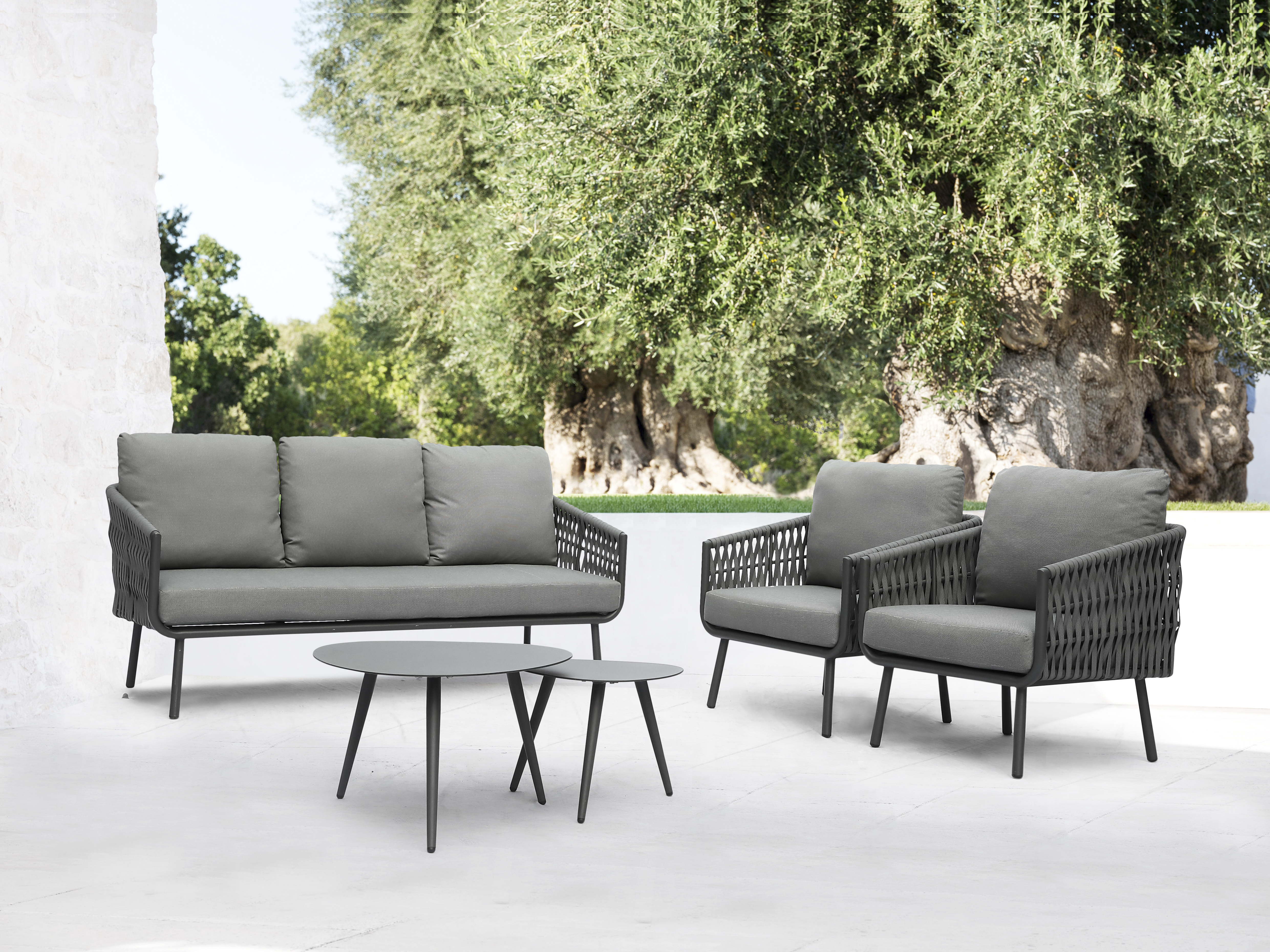 Best Selling Modern Wood Patio Set Aluminum Garden Sofa Waterproof Patio Sofa Outdoor Garden Furniture