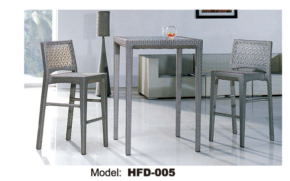 TG-HFD005 Modern Outdoor Garden Hotel Resort Restaurant Bistro Fabric Dining Furniture Bar Stools Chair And Table