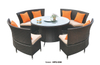 TG-HFC038 Outdoor Dining Set Round Rattan Table And Chairs