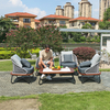 Garden Sunroom Patio Outdoor Hotel Bistro Home Balcony Modern Sofa Set Chair Furniture-TG-CM05