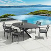 Outdoor balcony, outdoor tables and chairs, courtyard leisure, all aluminum stretch dining table combination, outdoor sun protection and rust prevention tables and chairs TG-NI39.40