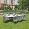 Home Aluminum Dining Chaise Modern Set Table Chair Furniture