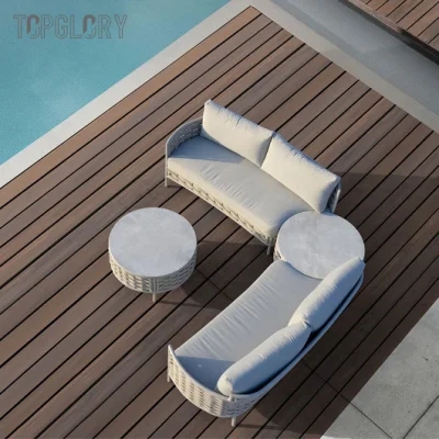 High-Quality Modern Outdoor Patio Garden Furniture Aluminum Frame Sofa TG-KS9180