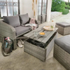 Outdoor Furniture Rattan Garden Furniture Chair Aluminum Couch Coffee Table Patio Courtyard Lounge Leisure Sofa Sets TG-KSU1584E